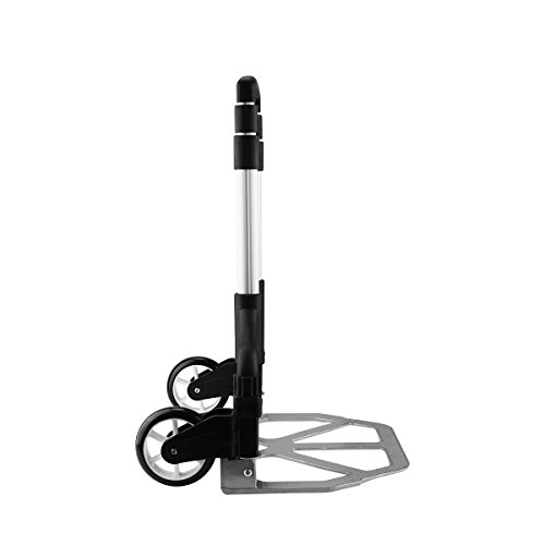 cusfull 75 kg Kapazität Sackkarre, zusammenklappbar Aluminium Warenkorb Gepäck Trolley Hand Truck für Indoor, Outdoor, Reisen, Shopping, Büro - 8