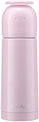 Landrind Portable Thermos Travel Mug Cute Design Vacuum Insulated Stainless Steel Thermos Water Bottle, Mini Size Coffee Thermos &amp; Vacuum Flask (350 mL, The Angel &amp; Pink)