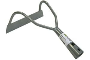 Xclou Garden Bügelziehhacke, 16 cm ohne Stiel, Silber, 15,5x24x9,5 cm