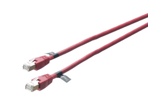 Vivanco CK 133/5 Cat 5e Crossover Netzwerkkabel, Twisted Pair SFTP, RJ 45 Stecker auf RJ 45 Stecker, 5,0 m, rot