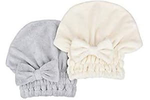 MAYOUTH Asciugamani in microfibra per asciugare i capelli con fiocco cuffia da doccia turbante per capelli ricci lunghi e bagnati, regalo per donne