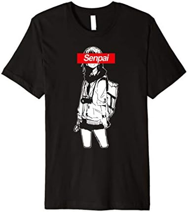Japanese Anime Sempai Gifts Tees Otaku ShirtsFunny Anime Senpai T-Shirt - Red Box Japanese Manga Tee T-Shirt