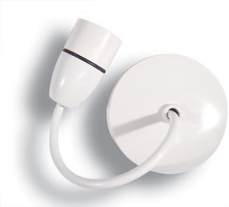 PRE-WIRED 6 INCH PENDANT 100W T2 RATING WHITE LAMPHOLDER LG1735/6T2
