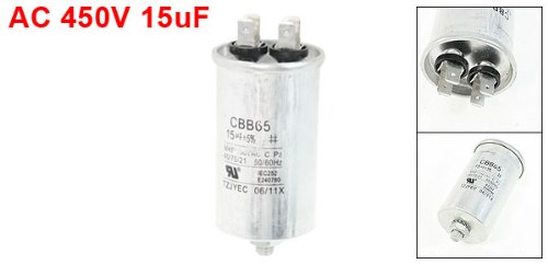 sourcingmap® Klimaanlagen AC 450V 15uF Zylindrische Motorkondensator CBB65 - 2
