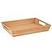 Produktbild NATUREHOME Holz Tablett Trapezform I NH-I I Design Tablett I Serviertablett aus Massivholz I Dekotablett Frühstückstablett I elegantes Holztablett I Buche natur 43 x 32 cm