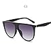 Produktbild ZHOUYF Sonnenbrille Fahrerbrille Kim Kardashian Sonnenbrillen Vintage Retro Flache Oberseite Thin Shadow Sonnenbrille Quadrat Pilot Luxus Designer Große Schwarze Sonnenbrille, A