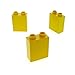 Produktbild 3 x Lego Duplo Bau Stein gelb uni 1x2x2 Steine für Set 6157 2730 5547 6171 3597 42657 4066