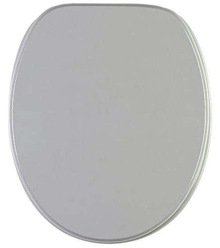 WC Sitz, viele einfarbige WC Sitze zur Auswahl, hochwertige und stabile Qualität aus Holz (Grau) - 2