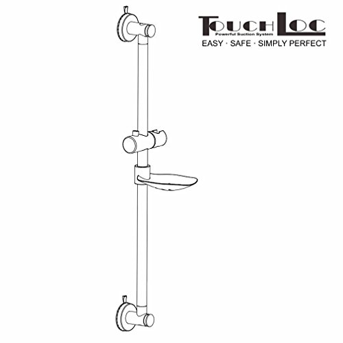 smardy Power TouchLoc Luxus Line Duschstange – Befestigen ohne bohren – Schnellmontagesystem – Rostfrei - 5
