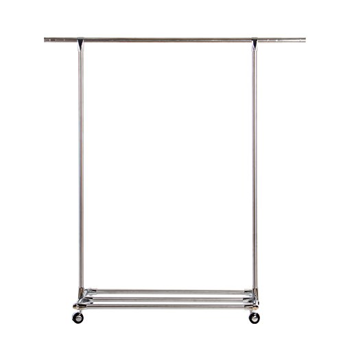 Lifewit Garderobenständer mit Rollen, Ausziehbar Kleiderstange Kleiderständer, Stabile Rollgarderobe Standgarderobe, Wäschetrockner Standtrockner, Edelstahl - 8