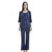 Bearsland Maternity Women's 3 Pieces Set Maternity Nursing Pajamas Blue UK Size X-Large