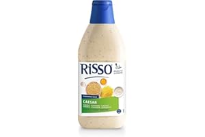 Salsa César - Ideal para Ensaladas - Bote de 750 ml - Salsa con Queso - Sabor Auténtico y Textura firme - Producto Vegetariano - Elaboración con Huevos Camperos - Risso