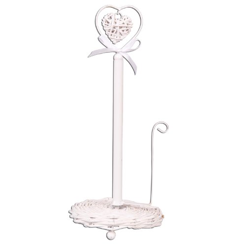 Küchenrollenhalter Rattan weiß