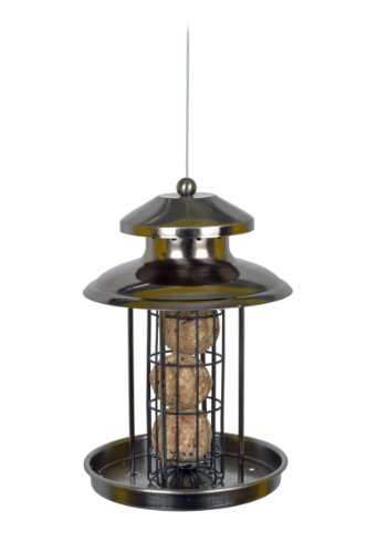 Vogelfutterspender Vogelfutterhaus aus Metall Bird´s Heaven Vogelhaus für Meisenknödel Vogelfutter - 2