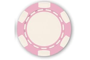 DA VINCI 6 Spot Clay Composite 11.5 gram Poker Chips, 100 Blank Chips for Direct UV Print or Hot Stamp (Pink)