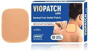 Viopatch Herbal Pain Relief Patches Large - Pack of 10 Patches | Instant Relief from Muscular Pain & Joint Pain| Natural Pain Relief Patches | No Side Effects