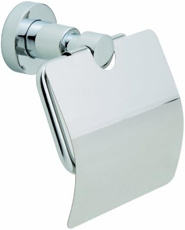 Nie Wieder Bohren Lo236 12.5 x 8.5 x 14.5cm Loxx Toilet Roll Holder with Lid with"Never Drill Again" Fastening Technology - Chrome Plated