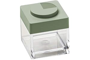 OMADA Design Portaspezie da 100 ml con Coperchio dosatore e Contenitore Trasparente di Alta qualità impilabile e Lavabile - Linea Brickstore