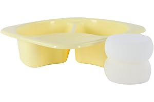 Junior Joy Top n Tail Bowl with 2 Sponges Yellow - Baby Bathing Essential for Newborns and Infants - Lightweight, Durable, Easy to Clean - 50 x 50cm