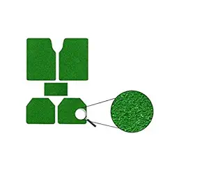 MIZZEO Anti Slip Noodle Car Floor Mats Green (Set of 5) for Tata Nexon