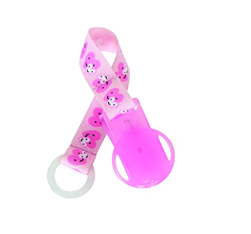 ESSKA Click Pacifier Holder (Pink Hearts)