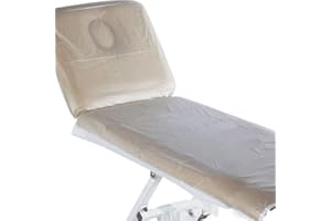 MASSAGE WAREHOUSE PVC Clear Plastic Vinyl Massage Table & Beauty Bed Protective Couch Cover with Ties + Hygiene Barrier + Disinfectable