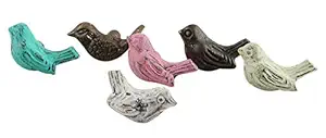 Indian-Shelf Handmade Vocalforlocal Kids Toddler Metal Antique Fauna Birds Drawer Knobs Dresser Handles Vintage Cabinet Pulls(Multicolor)-Pack of 6