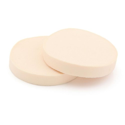 2 PCS 9cm Circular Face Powder Puff Cosmetic Makeup Foundation Fleshtone
