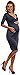 Happy Mama. Women's Maternity Jersey Baby Shower Dress. V-Neck 3/4 Sleeves. 001p (Blue Grey, 14)