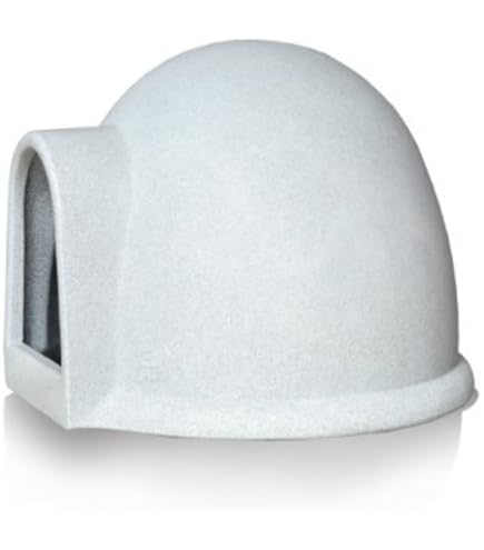Cuccia Igloo Per Cani E Gatti Flowers - Piccola, Beige, In Resina Resistente Per Interni Ed Esterni - Foto 3