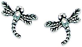 Heather Needham Sterling Silver patterned Dragonfly Stud Earrings - SIZE:10mm x 9mm. Gift boxed END OF LINE LOWER PRICE.5018