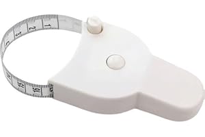 kinoco Measuring Tape For Body Measurements Body Measuring Tape, 150 cm Retractable, White, Push-Button Lock System, for Body Measurements (White)