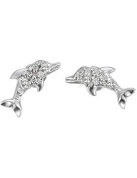 Scout Kinder und Jugendliche-Ohrstecker 925 Sterling Silber Glas 262141100