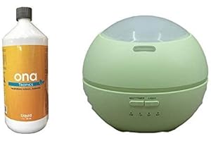 ONA Misting Dome & ONA liquids For Odour Neutralising Diffuser (Dome Green + Liquid Tropics 922ml)