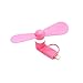 Produktbild USB-Telefon HHX Fan USB-Ventilator MINI FAN für iPhone 6/6S & 6 Plus/6S Plus & iPhone 5/5S & iPad Air Fashion Portable 2 in 1 Micro USB Fan Hot Wetter Elektronik für (Micro-USB 2.0) Android und Samsung Mobiltelefon(pink)