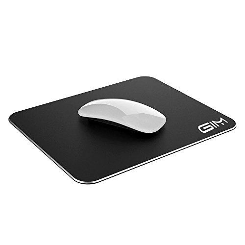 Gaming mauspad, G-i-mall Aluminium Mouse Pad mit Non-slip Rubber Base für Schnelle und genaue Kontrolle (Schwarz, 300 * 240 * 3.5mm)