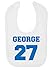 Personalised Sporty Style Name And Team Number College Sports Custom Velcro Fastening Baby Bib