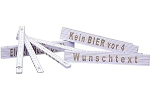 DEGGELBAM COMPANY 2m Meterstab mit Deinem Wunschtext eingelasert/Zollstock/Metermaß/Gliedermaß personalisiert Männergeschenk