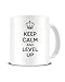 Produktbild Funky NE Ltd Keramik-Kaffeetasse mit Aufschrift Keep Calm and Level Up