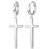 ♥Diseño: simple diseño de pendientes colgantes en cruz, clásico y nunca superado. Adecuado para diversas ocasiones, perfecto para bodas, compromisos, aniversarios, bodas, día de Acción de Gracias, Navidad, día de San Valentín, citas, banquetes, iglesias, cenas, cócteles, noche.