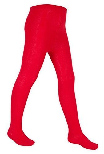 Baby Girls Plain Knitted Cotton Rich Warm Tights RED 0-6 MONTHS