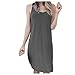Produktbild Sport Damenkleider/Dorical Damen Vestkleid A-Line Minikleid Casual Loose Sommerkleid Ärmellos Blusekleid Longshirt Tanktops Einfarbig Strandkleid Partykleid S-XXL(Grau,L)