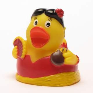 HC-Handel 916655 Vinyl Badeente City Duck Spanien Gummiente 8 cm