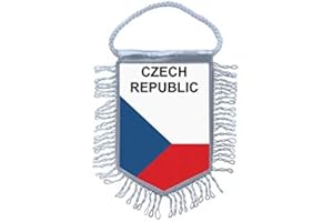 Akachafactory Bandiera bandierina Auto Gagliardetto Nazioni Republica Ceca Ceco