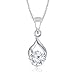 Meenaz Silver Plated Solitaire Pendant With Chain For Girls And women PS119 RS.199.00