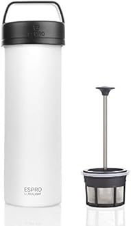 ESPRO 5116C-18WT French Press Coffee, Chalk White