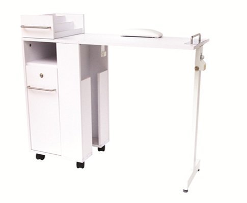 Beauty Salon Supplies Foldaway Manicure Table Workstation - White