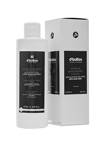 D'Bullón Profesional Loción Hidratante Tonificante, Solución sin Alcohol con Aloe Vera Ecológico - 250 ml