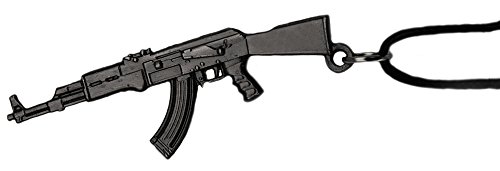 topt mili Pendentif Fusil Kalashnikov Kalash mitraillette Carabine Acier Noir Sons of Anar Paintball Airsoft