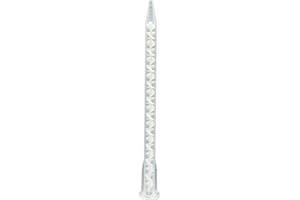 HE COSMOSTAR CosmoMix Helical Static Mixer Nozzle Tip, Bayonet Connection, 6 Inches, 21 Elements, 10 Pieces, for AB Glue Acrylic Adhensive Gun Mixer, 50ml Adhesive Applicator Cartridges (RCS07-21S)